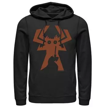 Мужская толстовка с капюшоном Cartoon Network Samurai Jack Faces Aku Silhouette, Black Licensed Character, черный