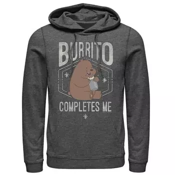 Мужская толстовка с капюшоном Cartoon Network We Bare Bears Burrito Completes Me Licensed Character