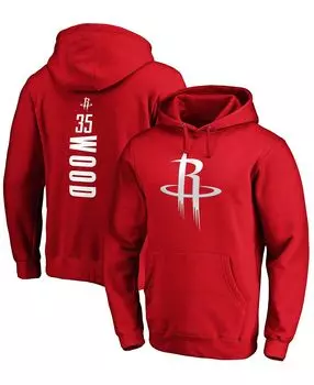 Мужская толстовка с капюшоном christian wood red houston rockets playmaker с именем и номером Fanatics, красный