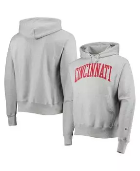 Мужская толстовка с капюшоном cincinnati bearcats cincy arch серого меланжевого цвета Champion, мульти