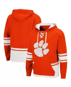 Мужская толстовка с капюшоном Clemson Tigers Lace Up 3.0 на шнуровке Colosseum, оранжевый