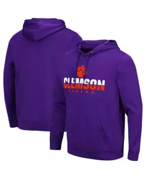 Мужская толстовка с капюшоном Clemson Tigers Lantern Colosseum, фиолетовый