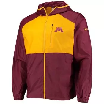 Мужская толстовка с капюшоном Columbia Maroon/Gold Minnesota Golden Gophers, ветровка с молнией во всю длину, куртка