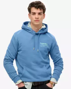Мужская толстовка с капюшоном Core Logo City Superdry, синий
