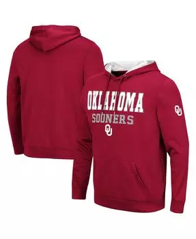 Мужская толстовка с капюшоном crimson oklahoma sooners sunrise pullover Colosseum