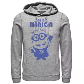 Мужская толстовка с капюшоном Despicable Me Minions синего цвета с развевающимся бобом Licensed Character