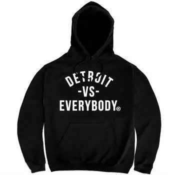 Мужская толстовка с капюшоном Detroit Graphic в черном/белом цвете VS EVERYBODY