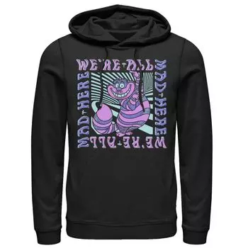 Мужская толстовка с капюшоном Disney Alice In Wonderland Cheshire Cat "We're All Mad" Licensed Character