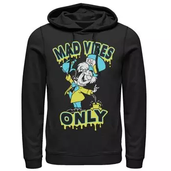 Мужская толстовка с капюшоном Disney «Алиса в стране чудес» Mad Hatter Mad Vibes Only Licensed Character