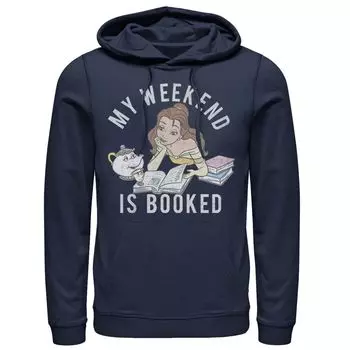 Мужская толстовка с капюшоном Disney Beauty And The Beast Belle My Weekend Is Booked Licensed Character