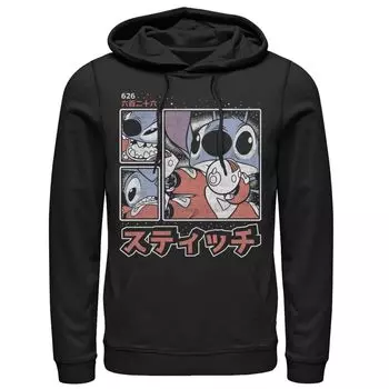 Мужская толстовка с капюшоном Disney Lilo & Stitch 626 Stitch Day со вставками кандзи Licensed Character