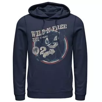 Мужская толстовка с капюшоном Disney Lilo & Stitch Wild 'N Free Stitch Americana Licensed Character
