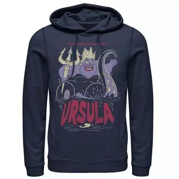 Мужская толстовка с капюшоном Disney The Little Mermaid Ursula, Blue Licensed Character, синий