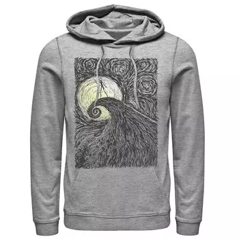 Мужская толстовка с капюшоном Disney The Nightmare Before Christmas Spiral Hill Portrait Licensed Character