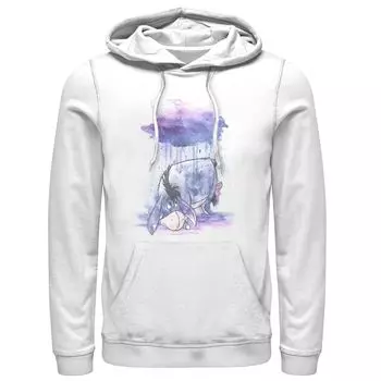 Мужская толстовка с капюшоном Disney Winnie The Pooh Eeyore Watercolor Rain Cloud Licensed Character