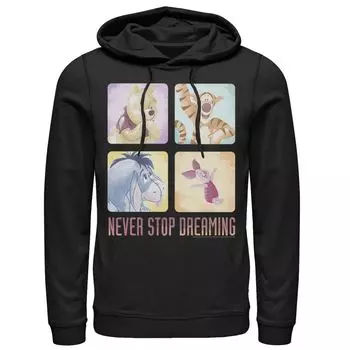 Мужская толстовка с капюшоном Disney Winnie The Pooh Friends Never Stop Dreaming Licensed Character