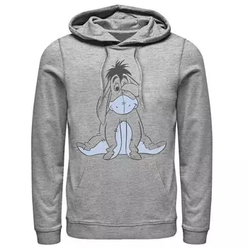 Мужская толстовка с капюшоном Disney Winnie The Pooh Happy Eeyore Art Sketch Licensed Character
