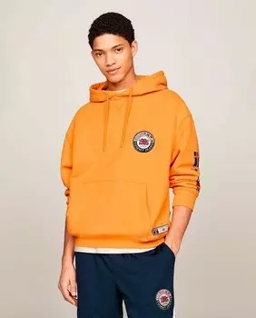 Мужская толстовка с капюшоном для международных игр с карманом-кенгуру Tommy Jeans, желтый