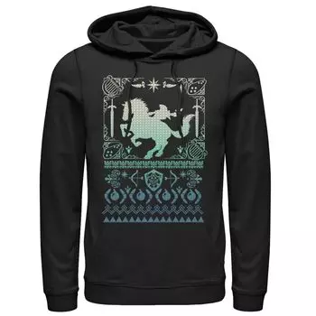 Мужская толстовка с капюшоном для праздничного свитера Nintendo Zelda Link и Epona Ugly Licensed Character