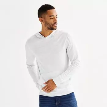 Мужская толстовка с капюшоном двойной вязки Sonoma Goods For Life, цвет ice heather