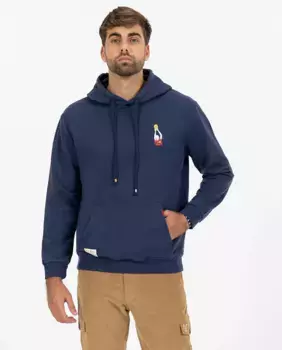 Мужская толстовка с капюшоном elPulpo, тёмно-синий