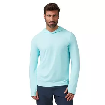 Мужская толстовка с капюшоном Free Country SunFree UPF, цвет Aqua