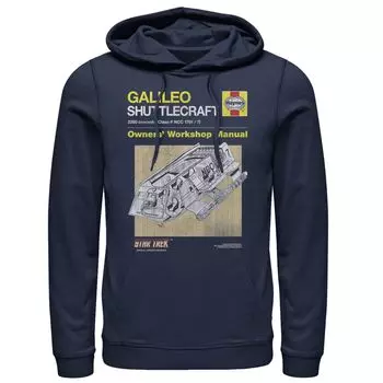 Мужская толстовка с капюшоном Galileo ручной работы из оригинальной серии Star Trek Licensed Character