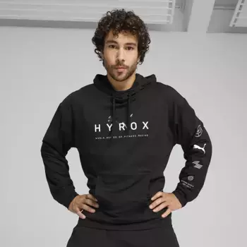 Мужская толстовка с капюшоном HYROX x PUMA M Studio Cloudspun Puma, чёрный