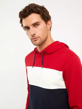 Мужская толстовка с капюшоном и цветными блоками с длинным рукавом Southblue