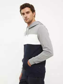 Мужская толстовка с капюшоном и цветными блоками с длинным рукавом Southblue