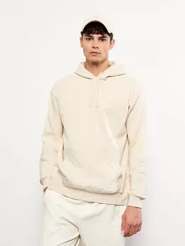 Мужская толстовка с капюшоном и длинным рукавом LCW Casual