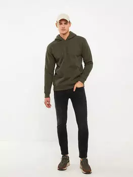 Мужская толстовка с капюшоном и длинным рукавом LCW Casual