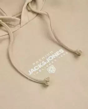 Мужская толстовка с капюшоном и длинными рукавами с принтом спереди Jack & Jones, бежевый