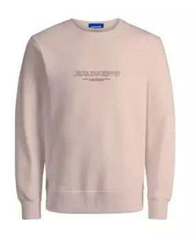 Мужская толстовка с капюшоном и длинными рукавами спереди с логотипом Jack & Jones, бежевый