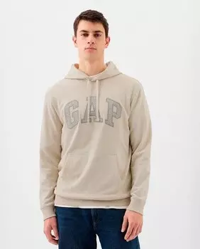 Мужская толстовка с капюшоном и карманом-кенгуру Gap, светло-бежевый