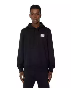 Мужская толстовка с капюшоном и карманом-кенгуру Diesel, черный