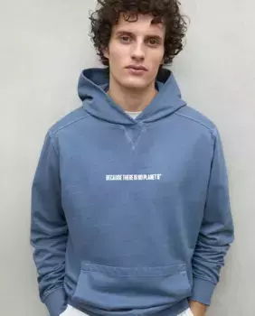 Мужская толстовка с капюшоном и карманом-кенгуру Ecoalf, синий