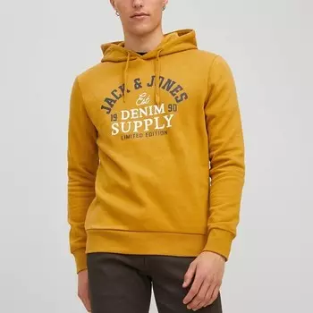 Мужская толстовка с капюшоном и логотипом Jack & Jones, оранжевый