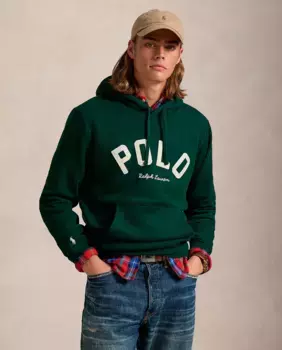 Мужская толстовка с капюшоном и логотипом Polo Polo Ralph Lauren, темно-зеленый