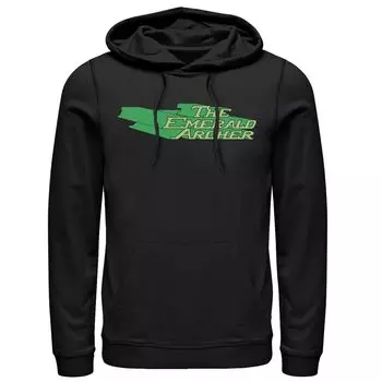 Мужская толстовка с капюшоном и плакатом с надписью DC Comics The Emerald Archer, Black Licensed Character, черный