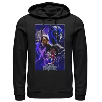 Мужская толстовка с капюшоном и плакатом с коллажем «Чёрная пантера Marvel» Licensed Character
