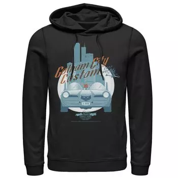 Мужская толстовка с капюшоном и плакатом Таможенная лавка Готэм-сити DC Comics, черный