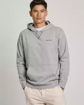 Мужская толстовка с капюшоном и принтом логотипа Pepe Jeans, серый