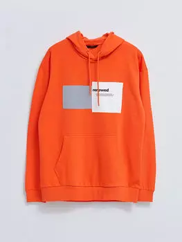 Мужская толстовка с капюшоном и принтом с длинным рукавом LCW Casual