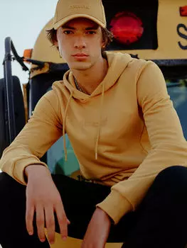 Мужская толстовка с капюшоном и принтом с длинным рукавом LCW Casual