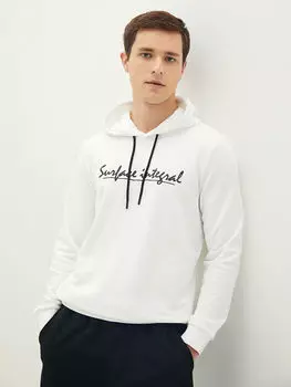 Мужская толстовка с капюшоном и принтом с длинным рукавом LCW Casual