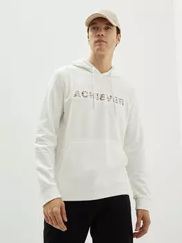 Мужская толстовка с капюшоном и принтом с длинным рукавом LCWAIKIKI Classic