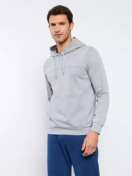 Мужская толстовка с капюшоном и принтом с длинным рукавом LCWAIKIKI Classic