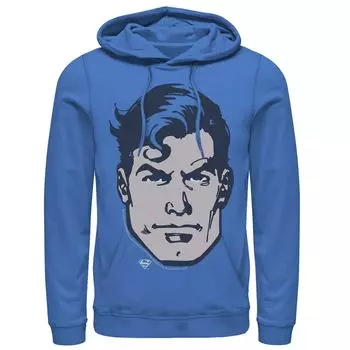 Мужская толстовка с капюшоном и рисунком Супермена DC Comics с большой грудью и портретом Licensed Character