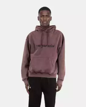 Мужская толстовка с капюшоном и трафаретным принтом с заклепками The Kooples, фиолетовый